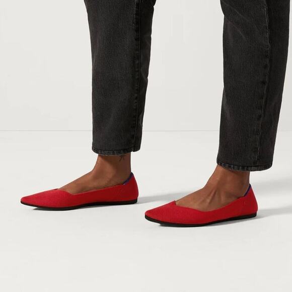Rothy’s The Point in Red Women’s Size 8 New - Picture 1 of 10